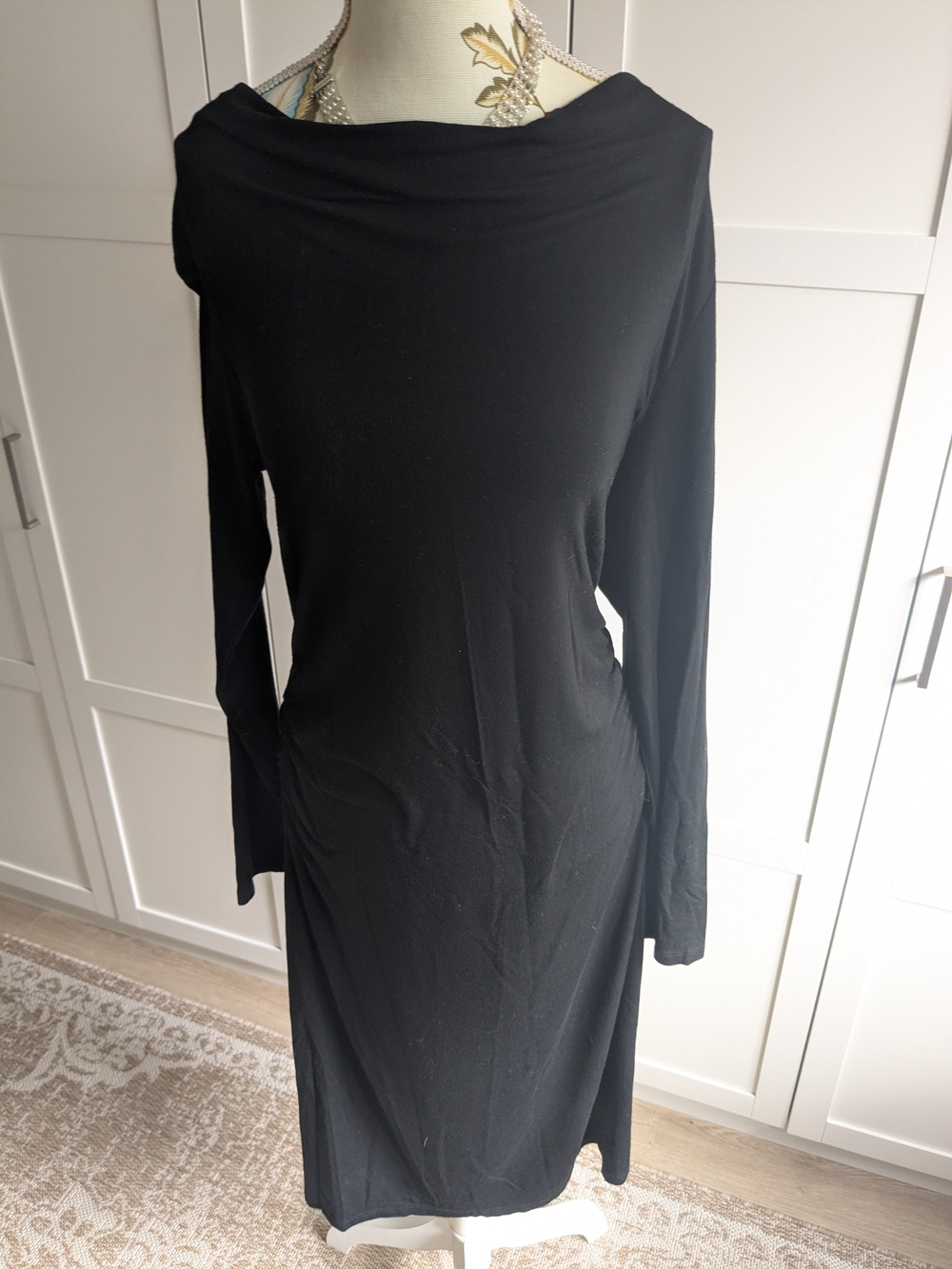 Jacob Black Long-Sleeve Boatneck Dress